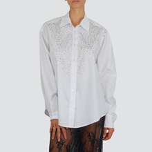 Carica l&#39;immagine nel visualizzatore di Gallery, Vicolo camicia over strass 100% cotone Art RF0136
