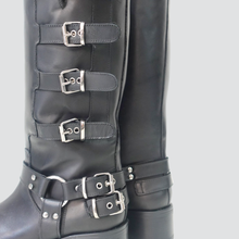 Carica l&#39;immagine nel visualizzatore di Gallery, Ovyè stivale biker vera pelle tacco 5 cm Art 7176
