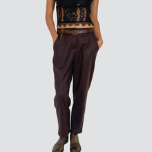 Carica l'immagine nel visualizzatore di Gallery, Tensione in pantalone gamba regolare elastico retro con cintura. 32% viscosa Art 26P1412
