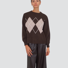 Carica l&#39;immagine nel visualizzatore di Gallery, Haveone maglia over girocollo rombi Art MPQ-M271
