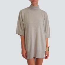 Carica l&#39;immagine nel visualizzatore di Gallery, Vicolo mini abito collo alto manica gomito 40% viscosa 25% lana 5% cashmere Art 22082F
