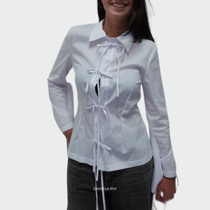 Haveone camicia allacciatura fiocchi 100% cotone Art CVS-M042