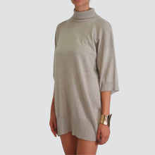 Carica l&#39;immagine nel visualizzatore di Gallery, Vicolo mini abito collo alto manica gomito 40% viscosa 25% lana 5% cashmere Art 22082F
