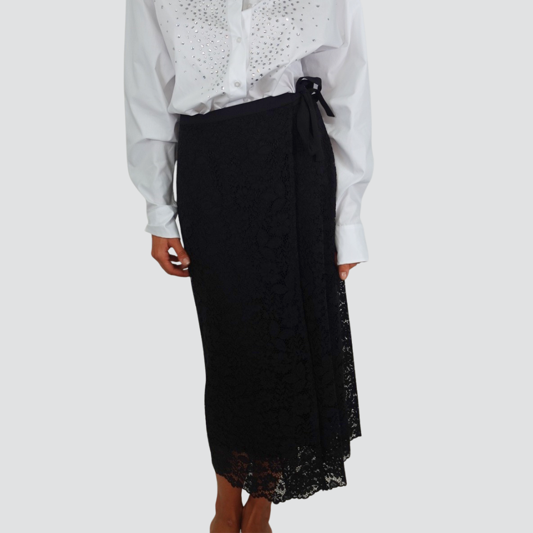 Vicolo gonna portafoglio pizzo foderata 30% cotone 25% viscosa Art TF0783