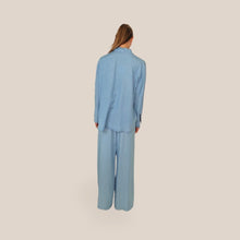 Carica l'immagine nel visualizzatore di Gallery, Tensione in pantalone palazzo elastico vita 100% tencel leggero Art PE260188 ( camicia PE260153 )
