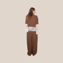Carica l'immagine nel visualizzatore di Gallery, Vicolo pantalone palazzo gessato pinces 85% viscosa Art TAB1851 ( blazer TAB1952 )
