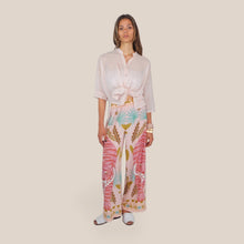 Carica l'immagine nel visualizzatore di Gallery, Haveone pantalone palazzo fantasia elastico vita 100% viscosa Art PVS-Q703
