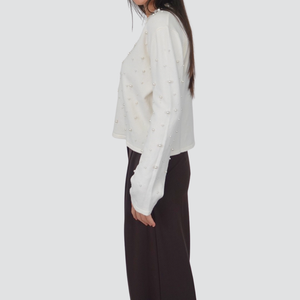 Haveone polo con perle 50% viscosa Art MNC-P054