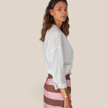 Carica l'immagine nel visualizzatore di Gallery, Tensione in camicia over mussola laccetto collo 100% cotone Art S26CK53
