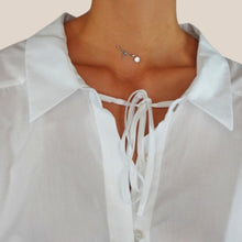 Carica l'immagine nel visualizzatore di Gallery, Vicolo camicia over laccetto collo 100% cotone Art TAC1382
