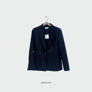 Vicolo blazer nero foderato un bottone Art TS0308