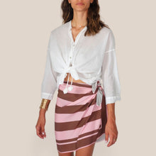 Carica l'immagine nel visualizzatore di Gallery, Tensione in camicia over mussola laccetto collo 100% cotone Art S26CK53

