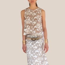 Carica l'immagine nel visualizzatore di Gallery, Philia Loft canotta ricamo pizzo 100% cotone Art D02N0884
