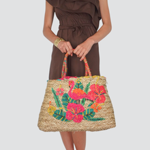 Carica l&#39;immagine nel visualizzatore di Gallery, Susy mix shopper paglia ricami con tracolla Art B02414
