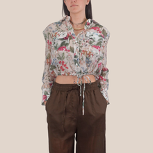 Carica l'immagine nel visualizzatore di Gallery, Vicolo camicia floreale coulisse fondo 75% lyocell Art TAB1808
