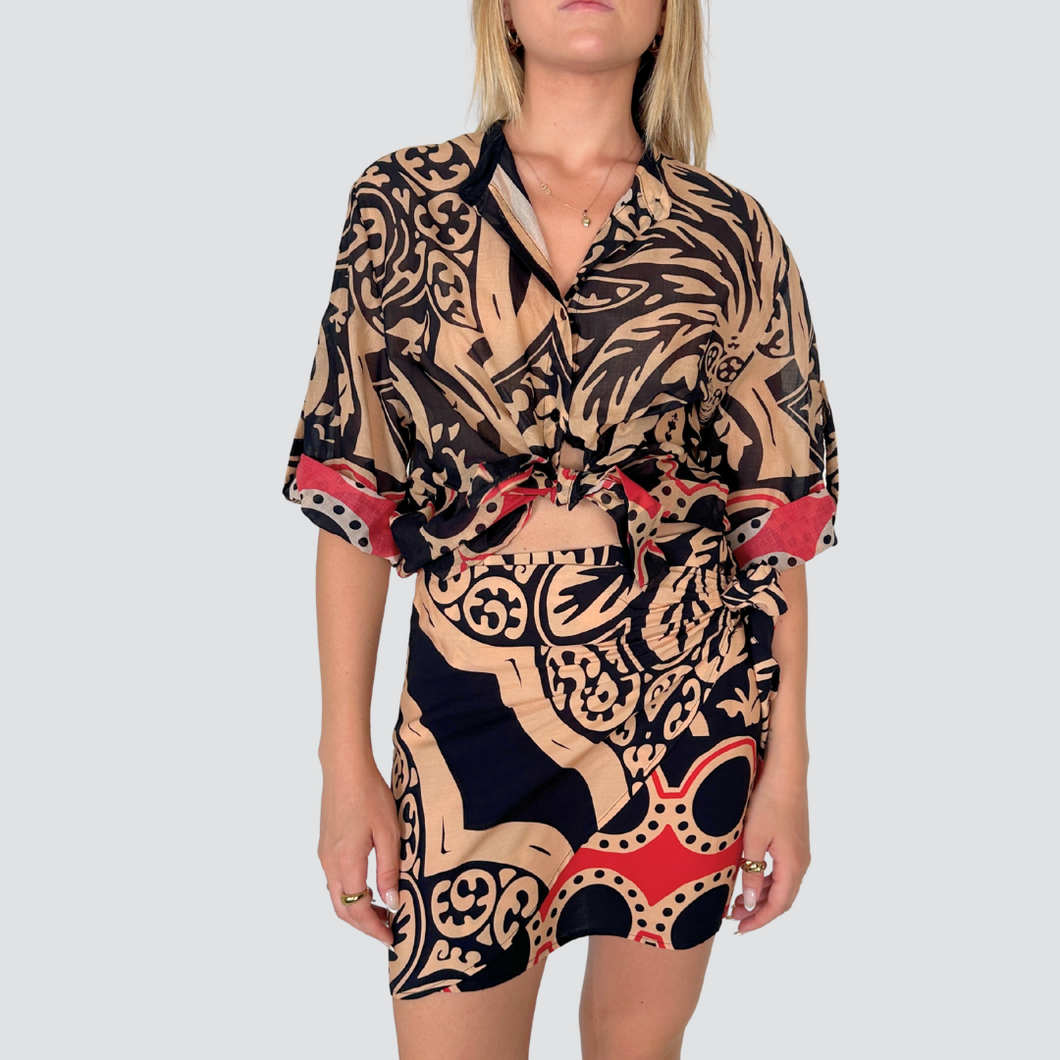Haveone mini gonna pareo fantasia 100% viscosa Art GMA-N224