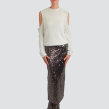 Carica l'immagine nel visualizzatore di Gallery, Haveone gonna longuette paillettes con zip Art GMA-P172
