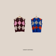Carica l'immagine nel visualizzatore di Gallery, Haveone gilet rombi misto lana Art MLAZ-R029

