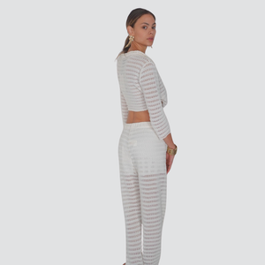 Haveone pantalone zampa foderato Art PMA-N465