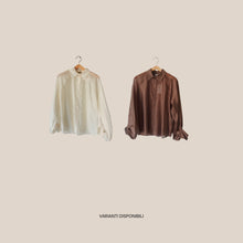 Carica l'immagine nel visualizzatore di Gallery, Dixie camicia over satin manica ampia 83% lyocell Art CFSFWPR
