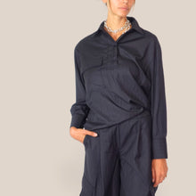 Carica l'immagine nel visualizzatore di Gallery, Vicolo camicia blu notte over gessata coulisse fondo Art TAC1282 ( bermuda Art TAC1281 )
