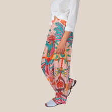 Carica l'immagine nel visualizzatore di Gallery, Tensione in pantalone palazzo stampa 100% viscosa Art PE260453

