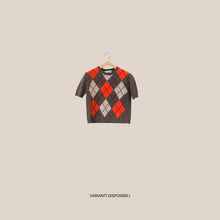 Carica l'immagine nel visualizzatore di Gallery, Haveone maglia over manica corta rombi 80% lana Art MFP-R075
