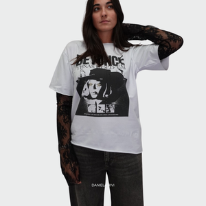 Haveone t-shirt con stampa manicotti pizzo 94%cotone Art TMA-M023