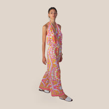 Carica l'immagine nel visualizzatore di Gallery, Tensione in pantalone palazzo elastico vita 100% viscosa Art PE260548
