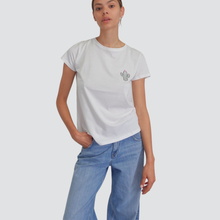 Carica l&#39;immagine nel visualizzatore di Gallery, Vicolo t-shirt stampa cactus con strass 100% cotone Art RD1034
