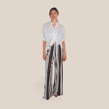 Carica l'immagine nel visualizzatore di Gallery, Vicolo pantalone palazzo rigato elastico vita Art TAB2647
