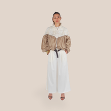 Carica l'immagine nel visualizzatore di Gallery, Haveone pantalone palazzo pinces elastico retro con cintura Art PVE-Q189
