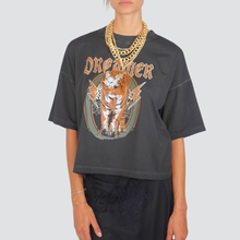 Carica l&#39;immagine nel visualizzatore di Gallery, Hveone t-shirt over grigio con stampa 90% cotone Art TFW-P011
