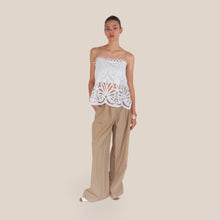 Carica l'immagine nel visualizzatore di Gallery, Tensione in pantalone palazzo pinces tela leggera 100% cotone  Art 26P4835
