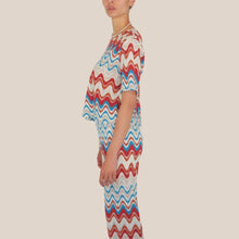 Carica l'immagine nel visualizzatore di Gallery, Vicolo maglia zig zag filo lurex 40% cotone 17% viscosa Art TAB2459
