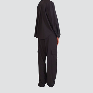 Tensione in pantalone cargo elastico retro con cintura tasche laterali Art FW250036