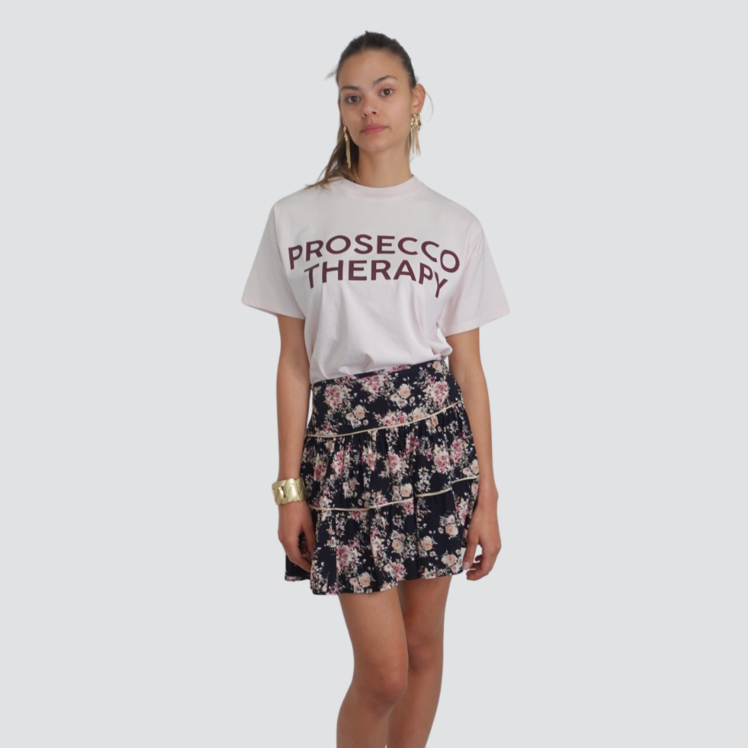 Vicolo mini gonna floreale a balze 100% viscosa Art TD1961