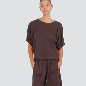 Dixie felpa over elastico polsino scollatura retro con fiocco 70% cotone Art FAS3YAS