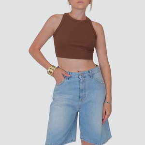 Vicolo canotta crop costina Art UD0326