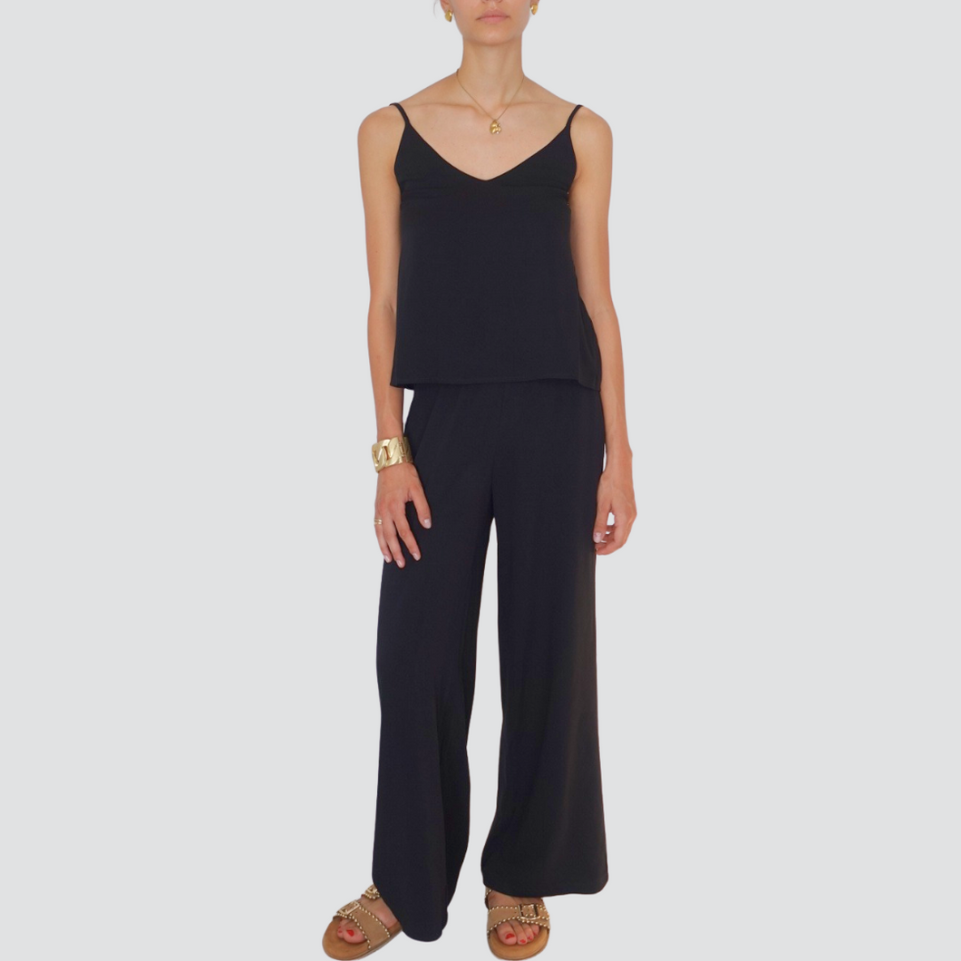 Haveone pantalone palazzo elastico vita 100% viscosa Art PMA-N525