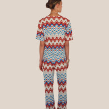 Carica l'immagine nel visualizzatore di Gallery, Vicolo maglia zig zag filo lurex 40% cotone 17% viscosa Art TAB2459
