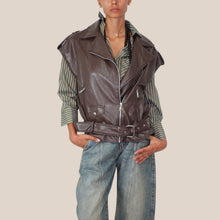 Carica l'immagine nel visualizzatore di Gallery, Haveone gilet ecopelle smanicato Art LVI-R012
