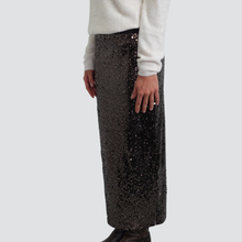 Carica l'immagine nel visualizzatore di Gallery, Haveone gonna longuette paillettes con zip Art GMA-P172
