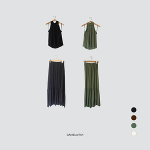 Haveone completo top più gonna lunga 100% viscosa Art HAD-N018