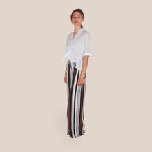 Carica l'immagine nel visualizzatore di Gallery, Vicolo pantalone palazzo rigato elastico vita Art TAB2647
