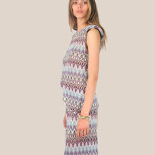Carica l'immagine nel visualizzatore di Gallery, Tensione in maglia filo lurex spacchetto laterale 100% viscosa Art S26MD03
