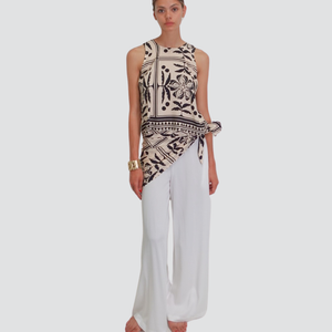 Haveone pantalone foulard elastico vita 100% viscosa Art PMA-N513