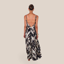 Carica l'immagine nel visualizzatore di Gallery, Haveone abito maxi coppe coulisse fantasia 100% viscosa Art AMA-Q265
