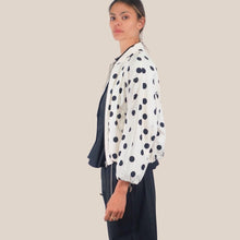 Carica l'immagine nel visualizzatore di Gallery, Tensione in bomber pois coulisse fondo 100% cotone Art QR1139
