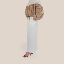 Carica l'immagine nel visualizzatore di Gallery, Haveone pantalone palazzo pinces elastico retro con cintura Art PVE-Q189
